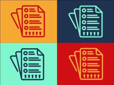 Kağıt Kontrol Listesi Logo Şablonu, Kontrol Listesinin Basit Düz Simgesi, Kağıt, Liste