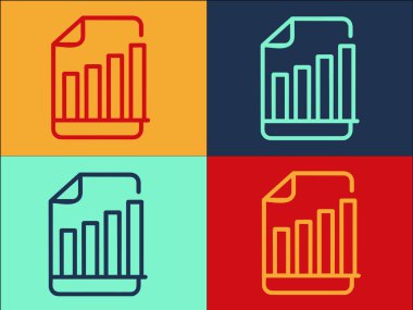 Kağıt Grafik Çizelgesi Logo Şablonu, Tablonun Basit Düz Simgesi, Grafik, Kağıt