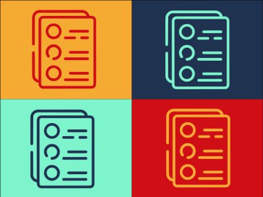 Kağıt Ofisi Görev Şablonu, Ofisin Basit Düz Simgesi, İş, İş