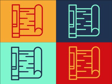 Kağıt Çarşaf Logo Şablonu, Kağıt, Çarşaf, Ürün Basit Düz Simgesi