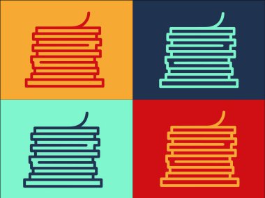 Kağıt Stoğu Logo Şablonu, Basit Düz Stok Simgesi, Arkaplan, Kağıt