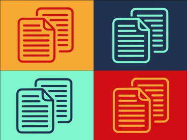 Kağıt Senaryo Logo Şablonu, Senaryonun Basit Düz Simgesi, Kağıt, Tasarım