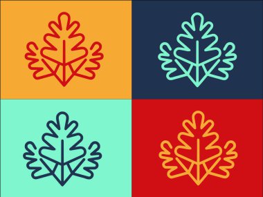 Maydanoz Logo Şablonu, Taze, Yaprak, Herb 'ün Basit Düz Simgesi