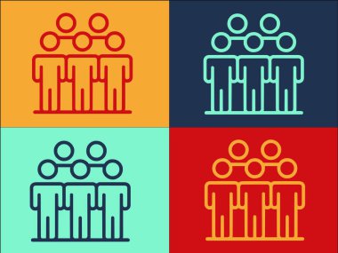 Ortaklık Ekibi Logo Şablonu, Basit Düz İşletme Simgesi, Ortaklık, Takım Çalışması