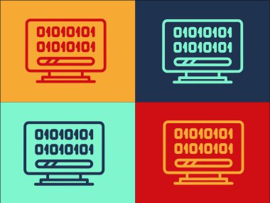 Pc Kod Arayüz Logo Şablonu, Bilgisayarın Basit Düz Simgesi, Pc, Web Sitesi