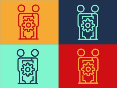 People Connection Logo Şablonu, Bağlantının Basit Düz Simgesi, İnsanlar, İletişim