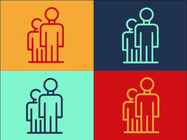 Halkın Hiyerarşi Logo Şablonu, Basit Düz İşletme Simgesi, Takım, Hiyerarşi