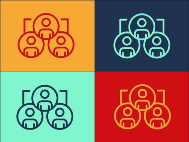 Halkın Hedefi Seyirci Logosu Şablonu, Halkın Basit Düz Simgesi, Hedef, Seyirci