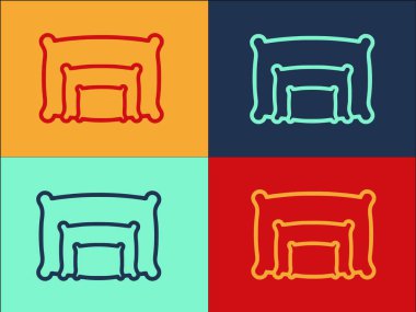 Mükemmeliyetçilik yastıkları renkli simge seti 