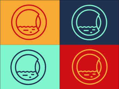 Mükemmeliyetçilik Çamaşır Makinesi Logo Şablonu, Basit Düz Malzeme Simgesi, Makine, Profesyonel