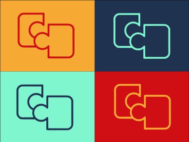 Mükemmeliyetçilik Bulmaca Logo Şablonu, Mükemmeliyetçiliğin Basit Düz Simgesi, Bulmaca, Doku