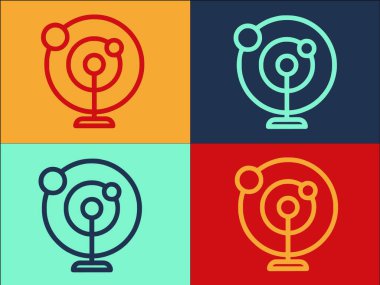 Daimi Hareket Eğrisi Logo Şablonu, Basit Düz Hareket Simgesi, Vektör, Eğrisi