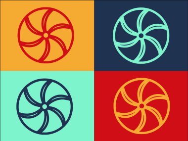 Daimi Hareket Çemberi Logo Şablonu, Çember, Hareket, Sonsuzluk Basit Düz Simgesi