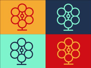 Daimi Hareket Standı Logo Şablonu, Basit Bilim, Fizik, İş Simgesi