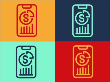Telefon Bütçesi Logo Şablonu, Basit Flat Finans Simgesi, Bütçe, Telefon