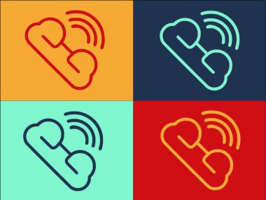 Telefon Çağrısı Pazarlama Logosu Şablonu, Telefonun Basit Düz Simgesi, Telefon, İş