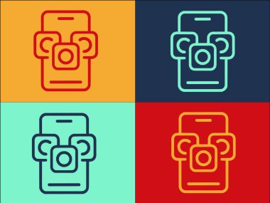 Telefon Bildirimi Logo Şablonu, Cep Telefonu Basit Düz Simgesi, Mesaj, Akıllı Telefon