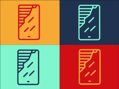 Telefon Koruma Logosu Şablonu, Cep Telefonu, Akıllı Telefonun Basit Düz Simgesi