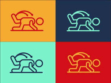 Fiziksel Rehabilitasyon Eylem Logo Şablonu, Fiziksel, Eylem, Terapinin Basit Düz Simgesi