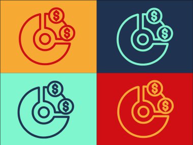 Turta Çizelgesi Yatırım Şablonu, Basit Finansal Daire Simgesi, Yatırım, İş Simgesi