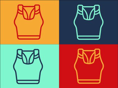 Pilates Üst Logo Şablonu, Basit Düz Pilates Simgesi, Spor, Fitness