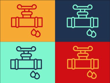 Boru Hattı Valf Şablonu, Sanayi, Valf, Boru Hattı Simgesi