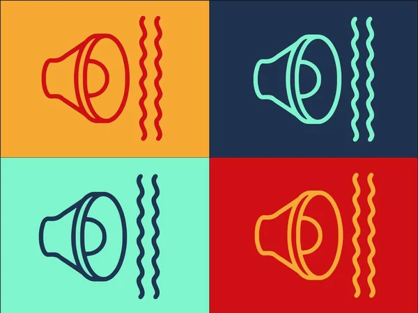 Modèle Logo Haut Parleur Musique Icône Plate Simple Son Musique — Image vectorielle