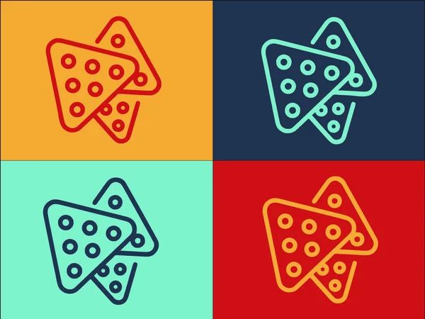 Nachos Chips Logo Şablonu Basit Düz Atıştırma Simgesi Mısır Meksika — Stok Vektör