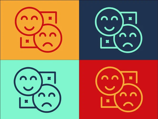 Netzwerk Lächelt Logo Vorlage Einfache Flache Ikone Des Netzwerks Verbindung — Stockvektor