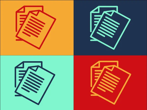 Šablona Loga Office Papers Jednoduchá Plochá Ikona Podnikání Kancelář Papír — Stockový vektor
