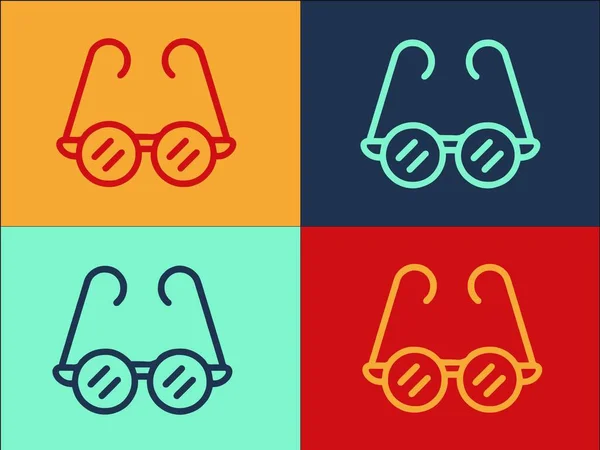Optiska Glasögon Logotyp Mall Enkel Platt Ikon Optiska Glasögon Vision — Stock vektor