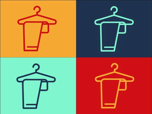 Pants Hanger Logo Template Simple Flat Icon Clothes Hanger Fashion — стоковий вектор