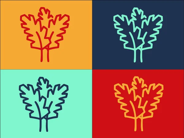 Modèle Logo Agricole Persil Simple Icône Plate Agriculture Persil Vert — Image vectorielle