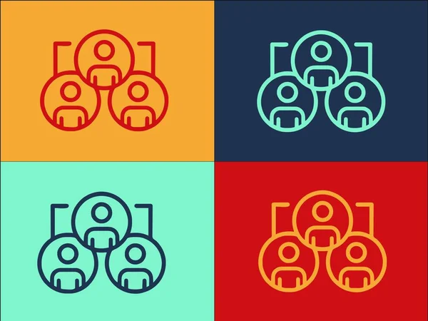 Целевая Аудитория Логотип Шаблона Простая Плоская Икона Людей Цель Аудитория — стоковый вектор