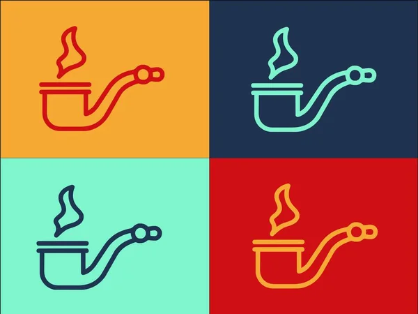 Личный Логотип Трубы Курения Простая Плоская Икона Личности Трубы Табака — стоковый вектор