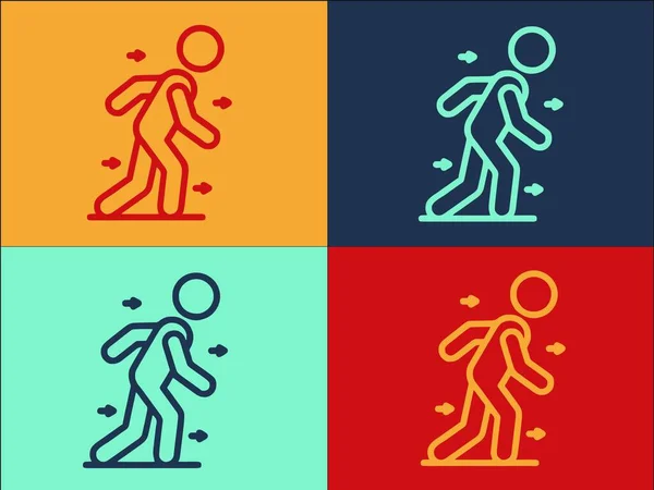 Physikalische Rehabilitation Motion Logo Vorlage Einfache Flache Ikone Der Rehabilitation — Stockvektor