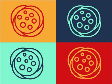 Pita Chips Logo Şablonu, Basit Düz Atıştırmalık Simgesi, Pita, Aperatif