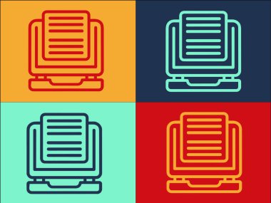 Plan Senaryo Logosu Şablonu, Senaryonun Basit Düz Simgesi, İş, Konsept