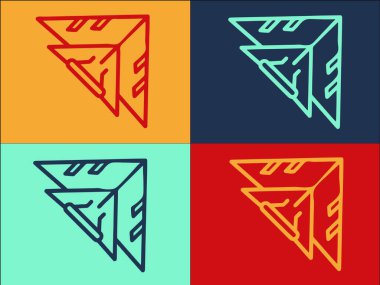 Planör Logo Şablonu, Planör 'ün Basit Düz Simgesi, Uçak, Gökyüzü