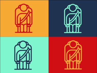 Uçak Turist Logosu Şablonu, Basit Düz Turist Simgesi, Uçak, Yolcu