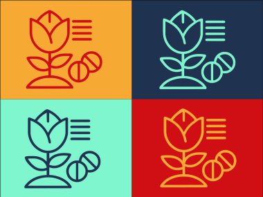 Bitki Alerjisi Logo Şablonu, Basit Düz Alerji Simgesi, Bitki, Polen