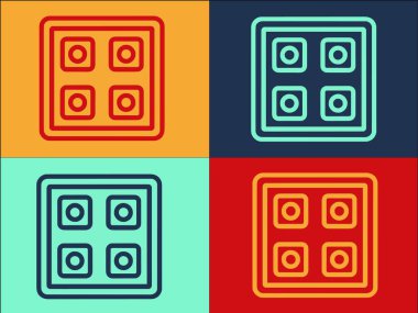 Plastik Buz Tepsisi Logo Şablonu, Basit Buz Düz Simgesi, Plastik, Tepsi