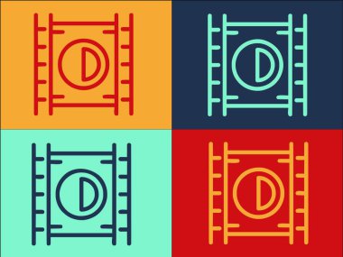 Movie Logo Şablonu, Video, Film, Oynat Basit Düz Simgesi