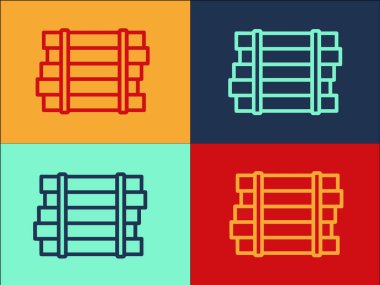 Plywood Material Logo Şablonu, Basit Düz Ahşap Simgesi, Çizim, Malzeme