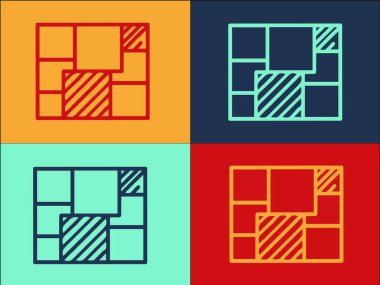 Plywood Logo Şablonu, Tahtanın Basit Düz Simgesi, Plywood, Ahşap