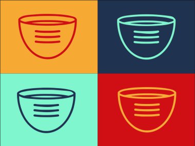 Pocket Pita Logo Şablonu, Pita 'nın Basit Düz Simgesi, Yemek, Ekmek