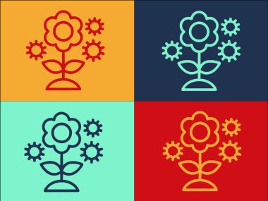 Polen Alerjisi Logo Şablonu, Basit Düz Alerji Simgesi, Polen, Burun