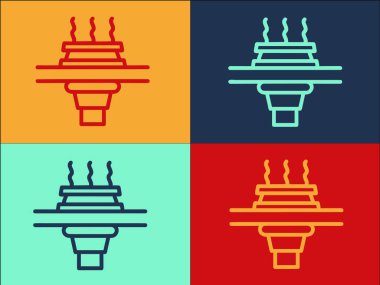 Havuz Temizliği Pompası Logo Şablonu, Basit Düz Hijyen Simgesi Pompa, Su