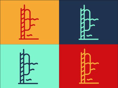 Havuz Suyu Aracı Logo Şablonu, Basit Düz Su Simgesi, Araç, Havuz