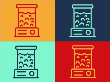 Patlamış Mısır Logosu Şablonu, Basit Düz Atıştırma Simgesi, Yiyecek, Makine